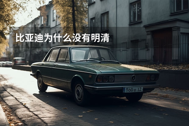 比亚迪为什么没有明清