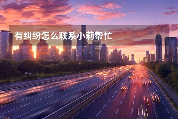有纠纷怎么联系小莉帮忙
