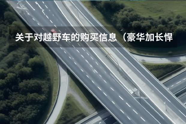关于对越野车的购买信息(豪华加长悍马H3 粉色彰显越野车霸气)