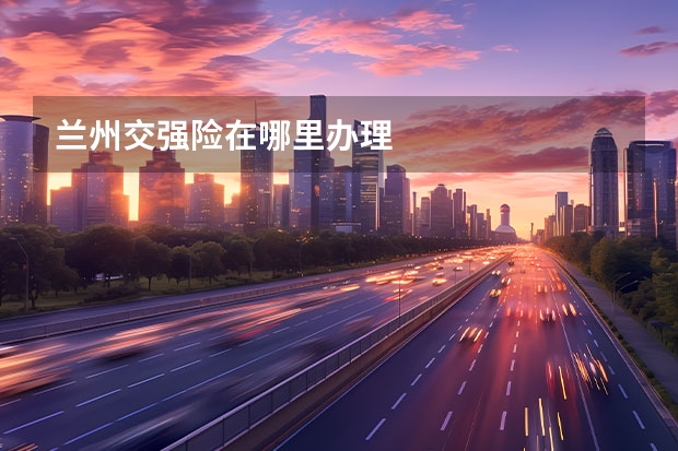 兰州交强险在哪里办理