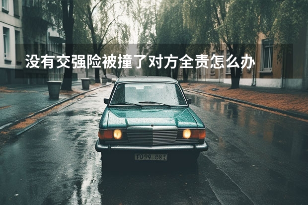 没有交强险被撞了对方全责怎么办