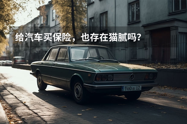 给汽车买保险，也存在猫腻吗？