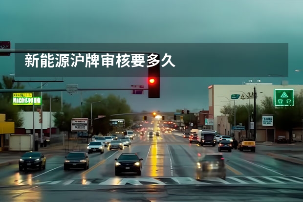新能源沪牌审核要多久