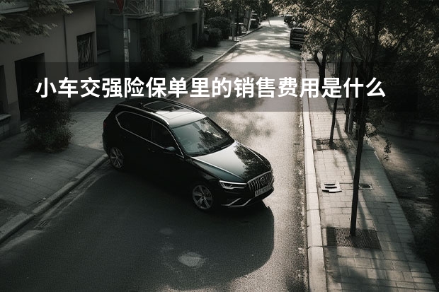 小车交强险保单里的销售费用是什么