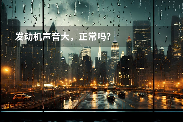 发动机声音大，正常吗？