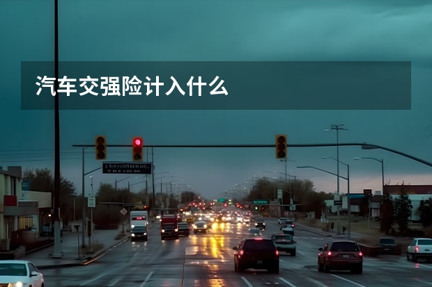 汽车交强险计入什么