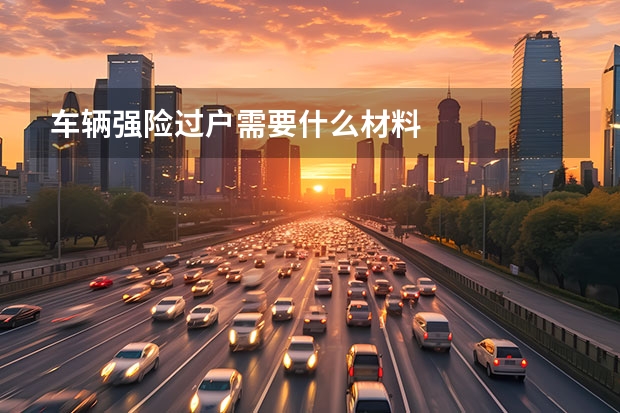 车辆强险过户需要什么材料