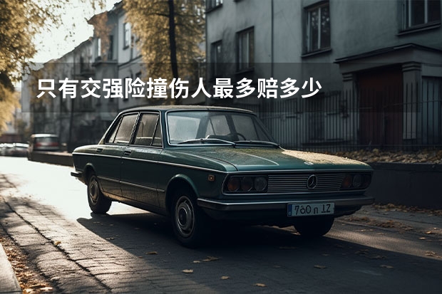 只有交强险撞伤人最多赔多少