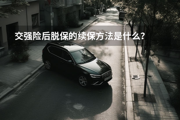 交强险后脱保的续保方法是什么？