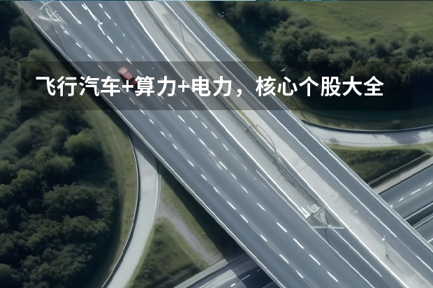 飞行汽车+算力+电力,核心个股大全 中国股市:2024年8大“飞行汽车”核心龙头股,未来有望成为十倍大牛!(名单)