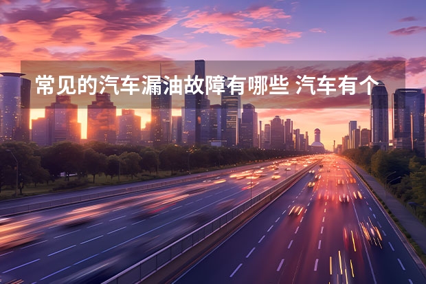 常见的汽车漏油故障有哪些 汽车有个小配件漏油，是怎么回事