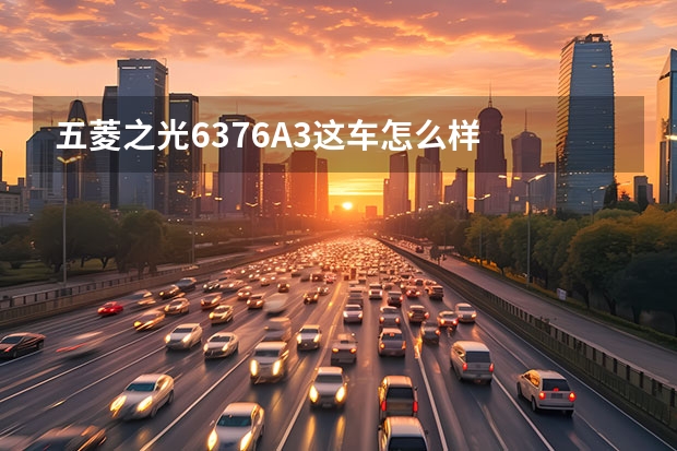 五菱之光6376A3这车怎么样