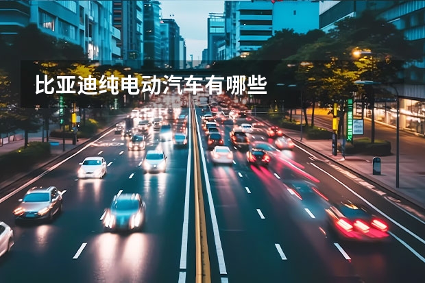 比亚迪纯电动汽车有哪些