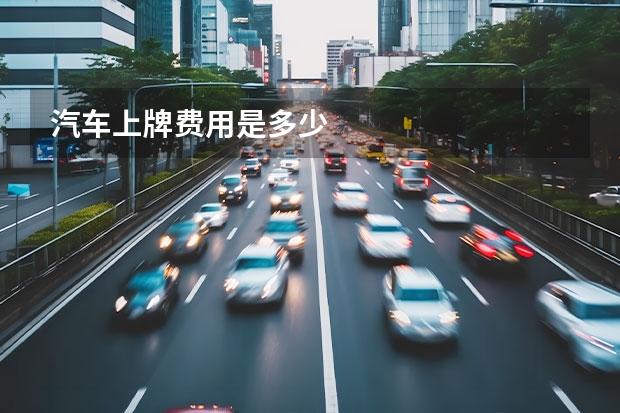 汽车上牌费用是多少