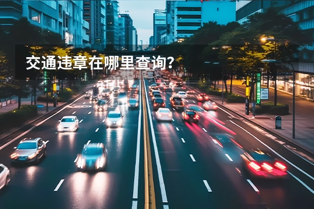 交通违章在哪里查询?