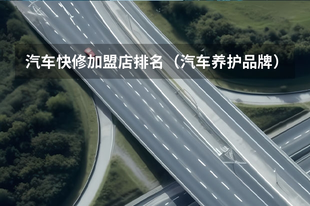 汽车快修加盟店排名(汽车养护品牌)