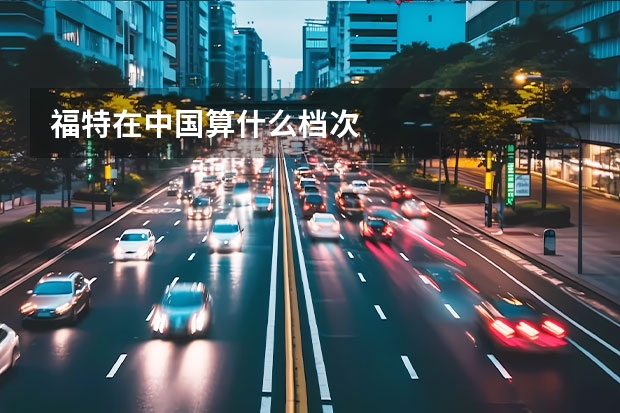 福特在中国算什么档次